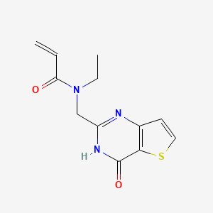 molecular formula C12H13N3O2S B2862334 N-ethyl-N-({4-oxo-3H,4H-thieno[3,2-d]pyrimidin-2-yl}methyl)prop-2-enamide CAS No. 2361641-67-8