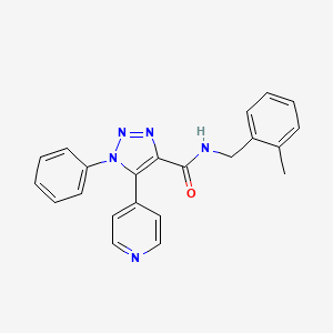 molecular formula C22H19N5O B2862349 N-[(2-methylphenyl)methyl]-1-phenyl-5-(pyridin-4-yl)-1H-1,2,3-triazole-4-carboxamide CAS No. 1226455-84-0