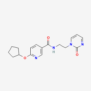 6-(cyclopentyloxy)-N-(2-(2-oxopyrimidin-1(2H)-yl)ethyl)nicotinamide