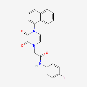 molecular formula C22H16FN3O3 B2862354 N-(4-fluorophenyl)-2-[4-(naphthalen-1-yl)-2,3-dioxo-1,2,3,4-tetrahydropyrazin-1-yl]acetamide CAS No. 898429-09-9