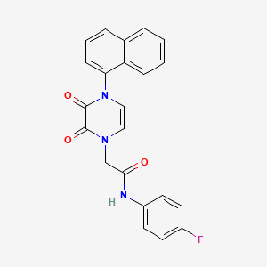 N-(4-fluorophenyl)-2-(4-naphthalen-1-yl-2,3-dioxopyrazin-1-yl)acetamide