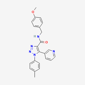 molecular formula C23H21N5O2 B2862357 N-[(4-methoxyphenyl)methyl]-1-(4-methylphenyl)-5-(pyridin-3-yl)-1H-1,2,3-triazole-4-carboxamide CAS No. 1207032-89-0