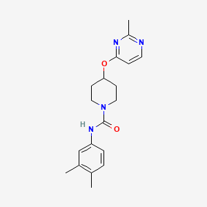 molecular formula C19H24N4O2 B2862360 N-(3,4-dimethylphenyl)-4-((2-methylpyrimidin-4-yl)oxy)piperidine-1-carboxamide CAS No. 2097918-05-1