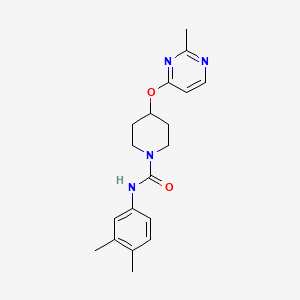 N-(3,4-dimethylphenyl)-4-((2-methylpyrimidin-4-yl)oxy)piperidine-1-carboxamide