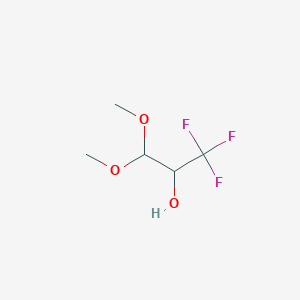 molecular formula C5H9F3O3 B2862369 1,1,1-Trifluoro-3,3-dimethoxypropan-2-ol CAS No. 260552-59-8
