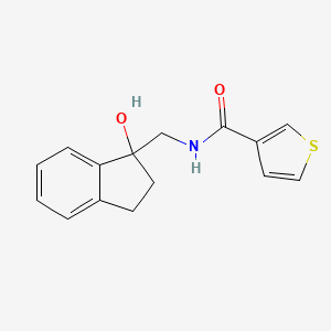 N-((1-hydroxy-2,3-dihydro-1H-inden-1-yl)methyl)thiophene-3-carboxamide