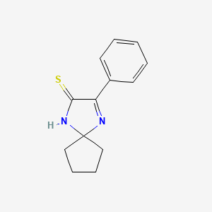 molecular formula C13H14N2S B2862432 3-Phenyl-1,4-diazaspiro[4.4]non-3-ene-2-thione CAS No. 5955-39-5