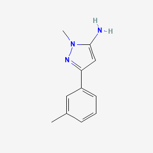 molecular formula C11H13N3 B2862455 1-Methyl-3-(m-tolyl)-1H-pyrazol-5-amine CAS No. 1017665-60-9