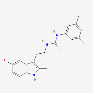 molecular formula C20H22FN3S B2862461 1-(3,5-dimethylphenyl)-3-[2-(5-fluoro-2-methyl-1H-indol-3-yl)ethyl]thiourea CAS No. 847388-95-8