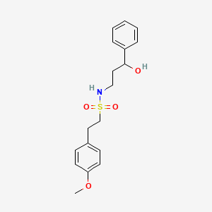 molecular formula C18H23NO4S B2862517 N-(3-hydroxy-3-phenylpropyl)-2-(4-methoxyphenyl)ethanesulfonamide CAS No. 1396812-06-8