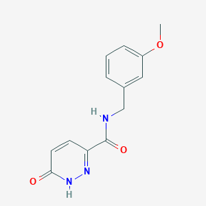 molecular formula C13H13N3O3 B2862658 N-[(3-methoxyphenyl)methyl]-6-oxo-1,6-dihydropyridazine-3-carboxamide CAS No. 930970-85-7