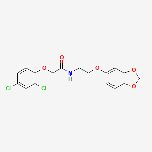 molecular formula C18H17Cl2NO5 B2862665 N-[2-(2H-1,3-benzodioxol-5-yloxy)ethyl]-2-(2,4-dichlorophenoxy)propanamide CAS No. 1170192-69-4