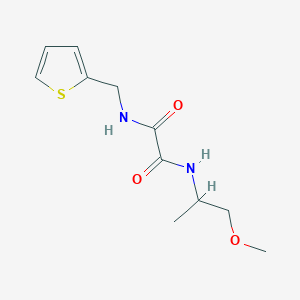 molecular formula C11H16N2O3S B2862666 N1-(1-methoxypropan-2-yl)-N2-(thiophen-2-ylmethyl)oxalamide CAS No. 920366-98-9