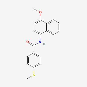 molecular formula C19H17NO2S B2862673 N-(4-methoxynaphthalen-1-yl)-4-(methylsulfanyl)benzamide CAS No. 896356-27-7