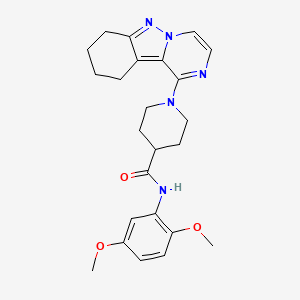 molecular formula C24H29N5O3 B2862682 N-(2,5-dimethoxyphenyl)-1-{7H,8H,9H,10H-pyrazino[1,2-b]indazol-1-yl}piperidine-4-carboxamide CAS No. 2415491-77-7