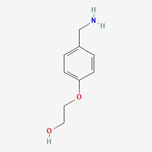 molecular formula C9H13NO2 B2862700 2-[4-(Aminomethyl)phenoxy]ethan-1-ol CAS No. 182964-58-5