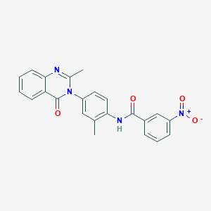 molecular formula C23H18N4O4 B2862711 N-[2-methyl-4-(2-methyl-4-oxo-3,4-dihydroquinazolin-3-yl)phenyl]-3-nitrobenzamide CAS No. 903262-48-6