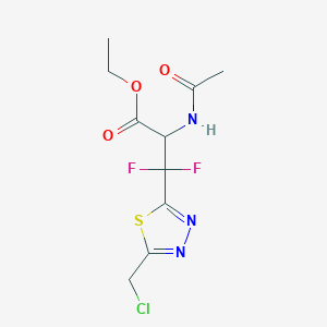 Ethyl 2-acetamido-3-[5-(chloromethyl)-1,3,4-thiadiazol-2-yl]-3,3-difluoropropanoate