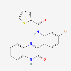 molecular formula C19H12BrN3O2S B2862746 N-(5-bromo-2-(3-hydroxyquinoxalin-2-yl)phenyl)thiophene-2-carboxamide CAS No. 1797643-07-2