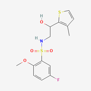 5-fluoro-N-(2-hydroxy-2-(3-methylthiophen-2-yl)ethyl)-2-methoxybenzenesulfonamide