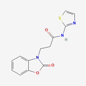B2862788 3-(2-oxo-1,3-benzoxazol-3(2H)-yl)-N-1,3-thiazol-2-ylpropanamide CAS No. 851989-46-3