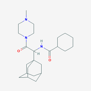 molecular formula C24H39N3O2 B2862814 N-[1-(ADAMANTAN-1-YL)-2-(4-METHYLPIPERAZIN-1-YL)-2-OXOETHYL]CYCLOHEXANECARBOXAMIDE CAS No. 1008229-89-7