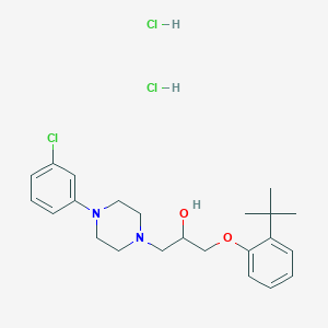1-(2-(Tert-butyl)phenoxy)-3-(4-(3-chlorophenyl)piperazin-1-yl)propan-2-ol dihydrochloride