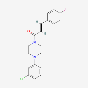 (2E)-1-[4-(3-chlorophenyl)piperazinyl]-3-(4-fluorophenyl)prop-2-en-1-one