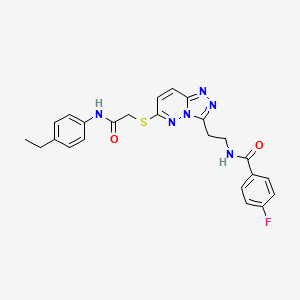 N-(2-(6-((2-((4-ethylphenyl)amino)-2-oxoethyl)thio)-[1,2,4]triazolo[4,3-b]pyridazin-3-yl)ethyl)-4-fluorobenzamide