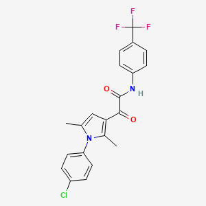 2-[1-(4-chlorophenyl)-2,5-dimethyl-1H-pyrrol-3-yl]-2-oxo-N-[4-(trifluoromethyl)phenyl]acetamide