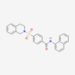 4-((3,4-dihydroisoquinolin-2(1H)-yl)sulfonyl)-N-(naphthalen-1-yl)benzamide