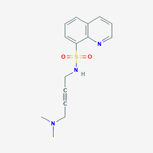 molecular formula C15H17N3O2S B2862874 N-(4-(dimethylamino)but-2-yn-1-yl)quinoline-8-sulfonamide CAS No. 1421584-61-3