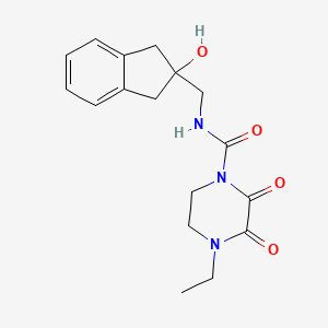 molecular formula C17H21N3O4 B2862935 4-ethyl-N-((2-hydroxy-2,3-dihydro-1H-inden-2-yl)methyl)-2,3-dioxopiperazine-1-carboxamide CAS No. 2034408-04-1