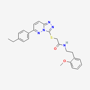 molecular formula C24H25N5O2S B2862956 2-((6-(4-ethylphenyl)-[1,2,4]triazolo[4,3-b]pyridazin-3-yl)thio)-N-(2-methoxyphenethyl)acetamide CAS No. 894051-57-1