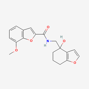 molecular formula C19H19NO5 B2862961 N-((4-hydroxy-4,5,6,7-tetrahydrobenzofuran-4-yl)methyl)-7-methoxybenzofuran-2-carboxamide CAS No. 2310126-51-1