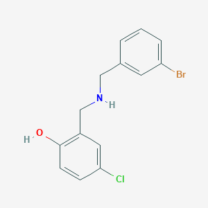 molecular formula C14H13BrClNO B2862962 2-{[(3-Bromobenzyl)amino]methyl}-4-chlorophenol CAS No. 1223881-68-2