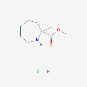 molecular formula C9H18ClNO2 B2862968 Methyl 2-methylazepane-2-carboxylate hydrochloride CAS No. 72518-37-7