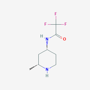 molecular formula C8H13F3N2O B2863000 Rel-2,2,2-trifluoro-N-((2R,4R)-2-methylpiperidin-4-yl)acetamide CAS No. 2173999-78-3