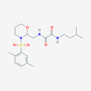 molecular formula C20H31N3O5S B2863004 N1-((3-((2,5-dimethylphenyl)sulfonyl)-1,3-oxazinan-2-yl)methyl)-N2-isopentyloxalamide CAS No. 872724-23-7
