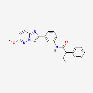 molecular formula C23H22N4O2 B2863017 N-(3-(6-methoxyimidazo[1,2-b]pyridazin-2-yl)phenyl)-2-phenylbutanamide CAS No. 953149-17-2