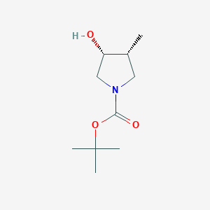 molecular formula C10H19NO3 B2863021 cis-1-Boc-4-methylpyrrolidin-3-ol CAS No. 1107658-75-2; 1290191-97-7; 885102-33-0