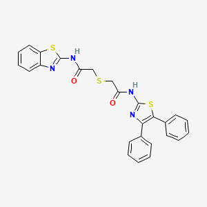 N-(benzo[d]thiazol-2-yl)-2-((2-((4,5-diphenylthiazol-2-yl)amino)-2-oxoethyl)thio)acetamide