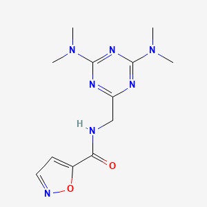 N-((4,6-bis(dimethylamino)-1,3,5-triazin-2-yl)methyl)isoxazole-5-carboxamide