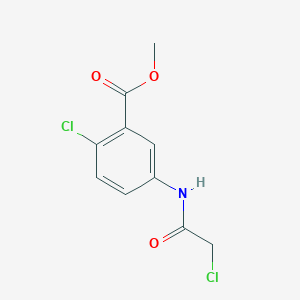 molecular formula C10H9Cl2NO3 B2863119 Methyl 2-chloro-5-[(chloroacetyl)amino]benzoate CAS No. 1155895-97-8