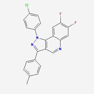 molecular formula C23H14ClF2N3 B2863124 1-(4-chlorophenyl)-7,8-difluoro-3-(4-methylphenyl)-1H-pyrazolo[4,3-c]quinoline CAS No. 901020-80-2