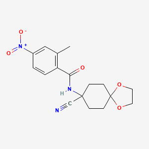 N-{8-cyano-1,4-dioxaspiro[4.5]decan-8-yl}-2-methyl-4-nitrobenzamide