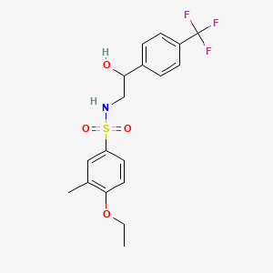 4-ethoxy-N-(2-hydroxy-2-(4-(trifluoromethyl)phenyl)ethyl)-3-methylbenzenesulfonamide