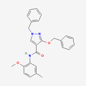 1-benzyl-3-(benzyloxy)-N-(2-methoxy-5-methylphenyl)-1H-pyrazole-4-carboxamide