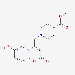 Methyl 1-[(6-hydroxy-2-oxochromen-4-yl)methyl]piperidine-4-carboxylate