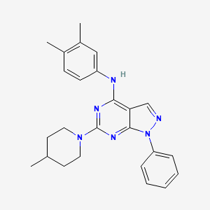N-(3,4-dimethylphenyl)-6-(4-methylpiperidin-1-yl)-1-phenyl-1H-pyrazolo[3,4-d]pyrimidin-4-amine